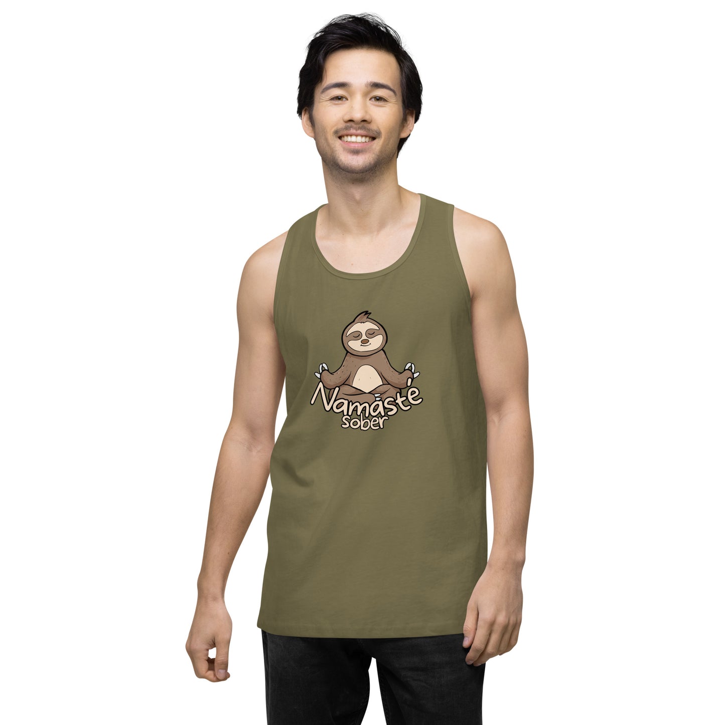 Namaste Sober Sloth - Unisex premium tank top