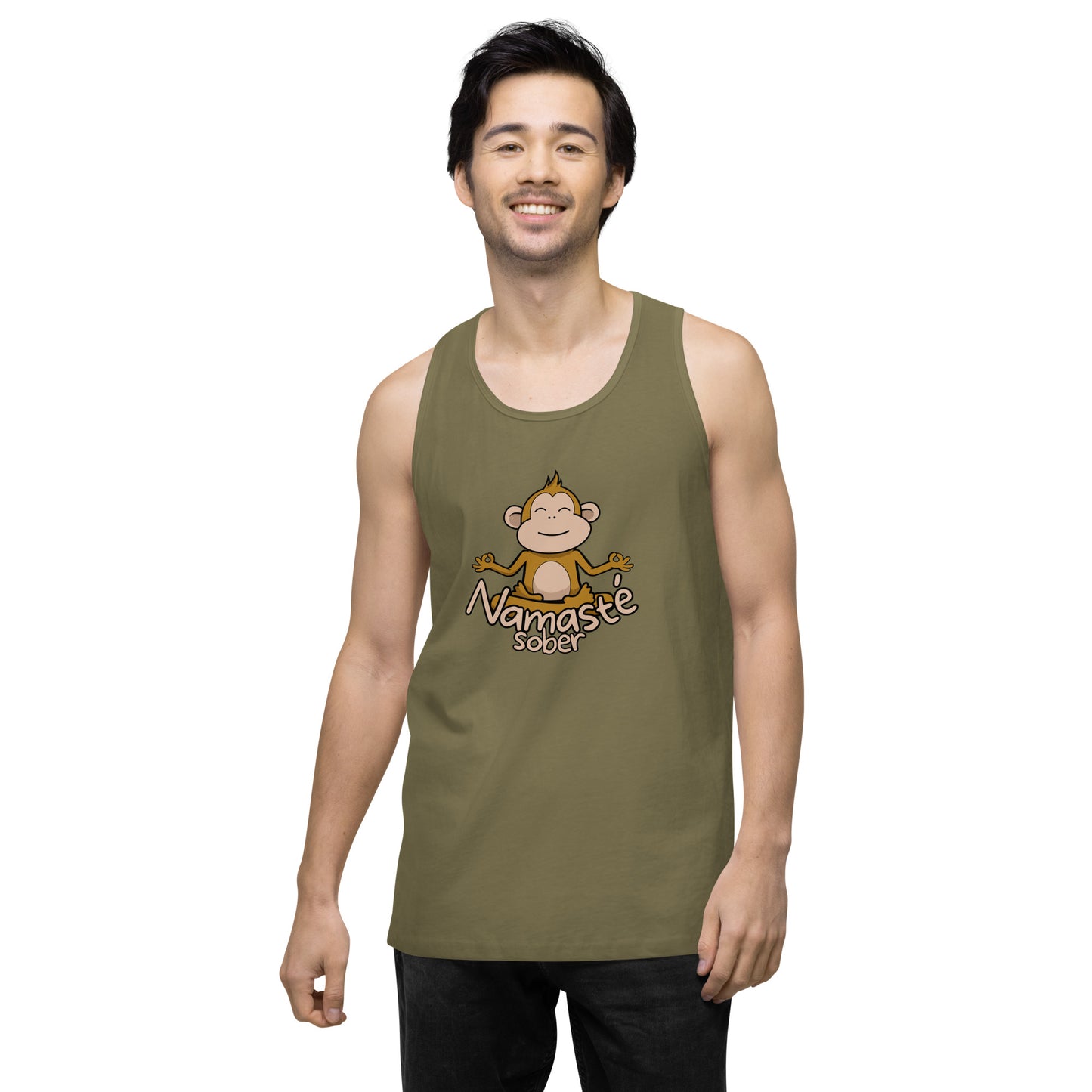 Namaste Sober Monkey - Unisex premium tank top