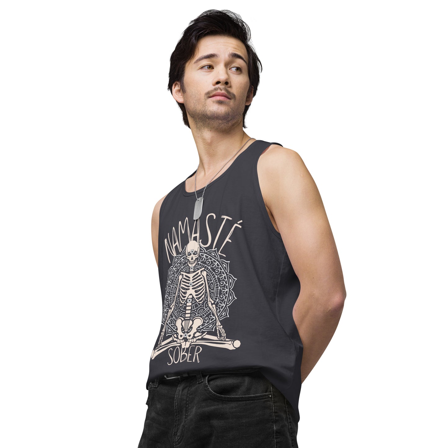 Namaste Sober Skeleton - Unisex premium tank top