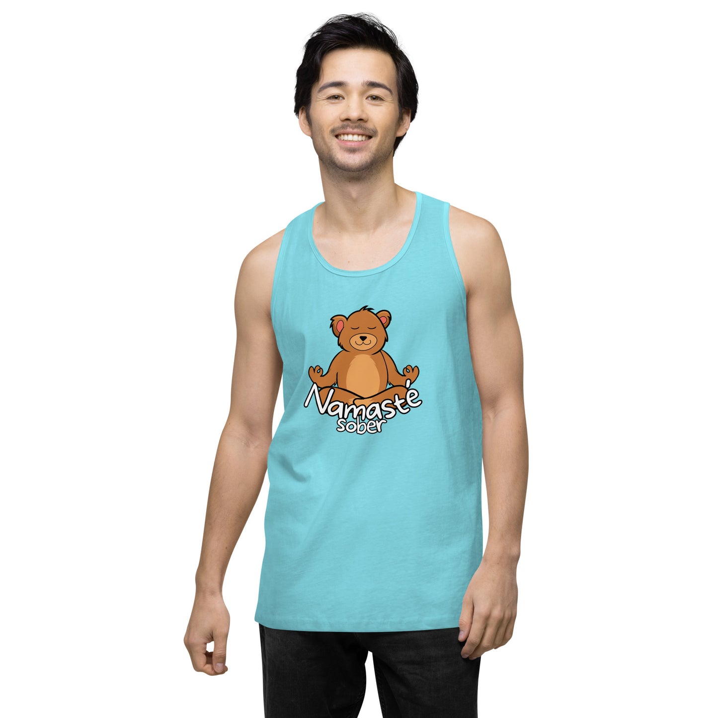 Namaste Sober Bear - Unisex premium tank top