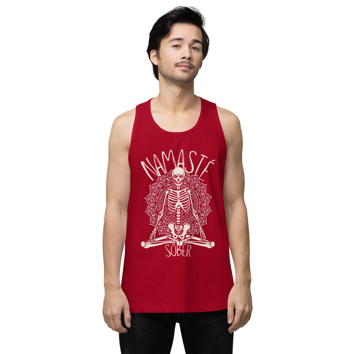 Namaste Sober Skeleton - Unisex premium tank top