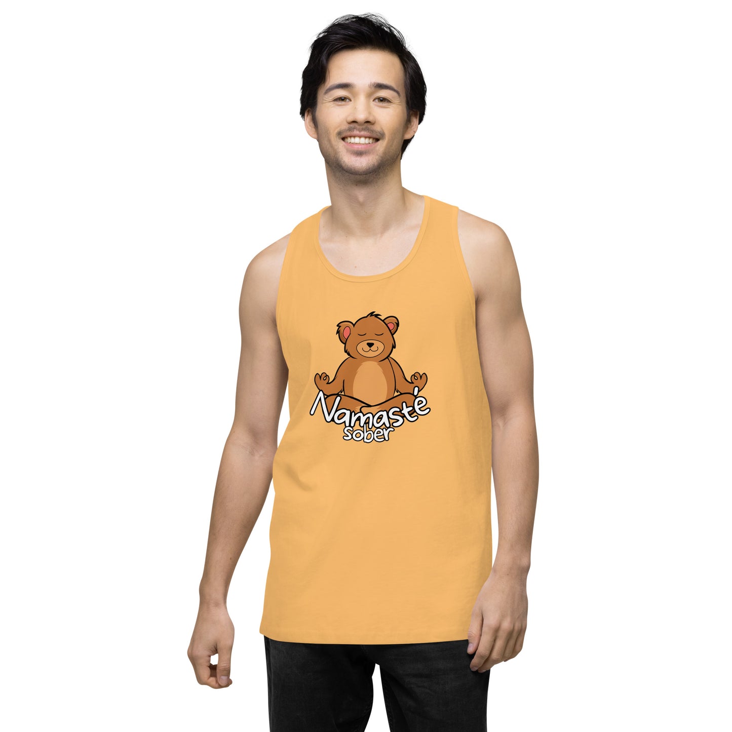 Namaste Sober Bear - Unisex premium tank top