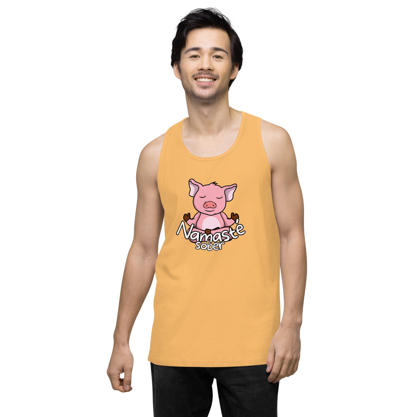 Namaste Sober Pig - Unisex premium tank top