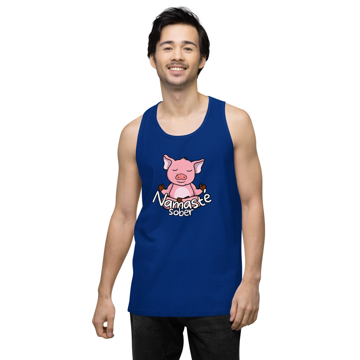 Namaste Sober Pig - Unisex premium tank top