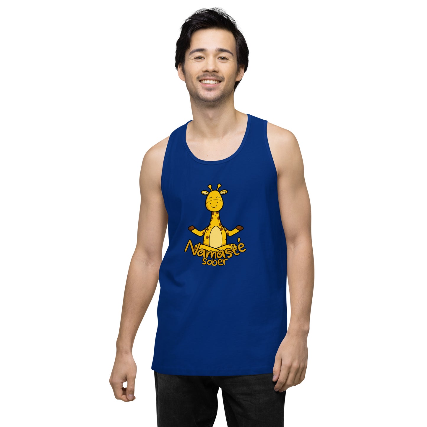 Namaste Sober Giraffe – Unisex premium tank top