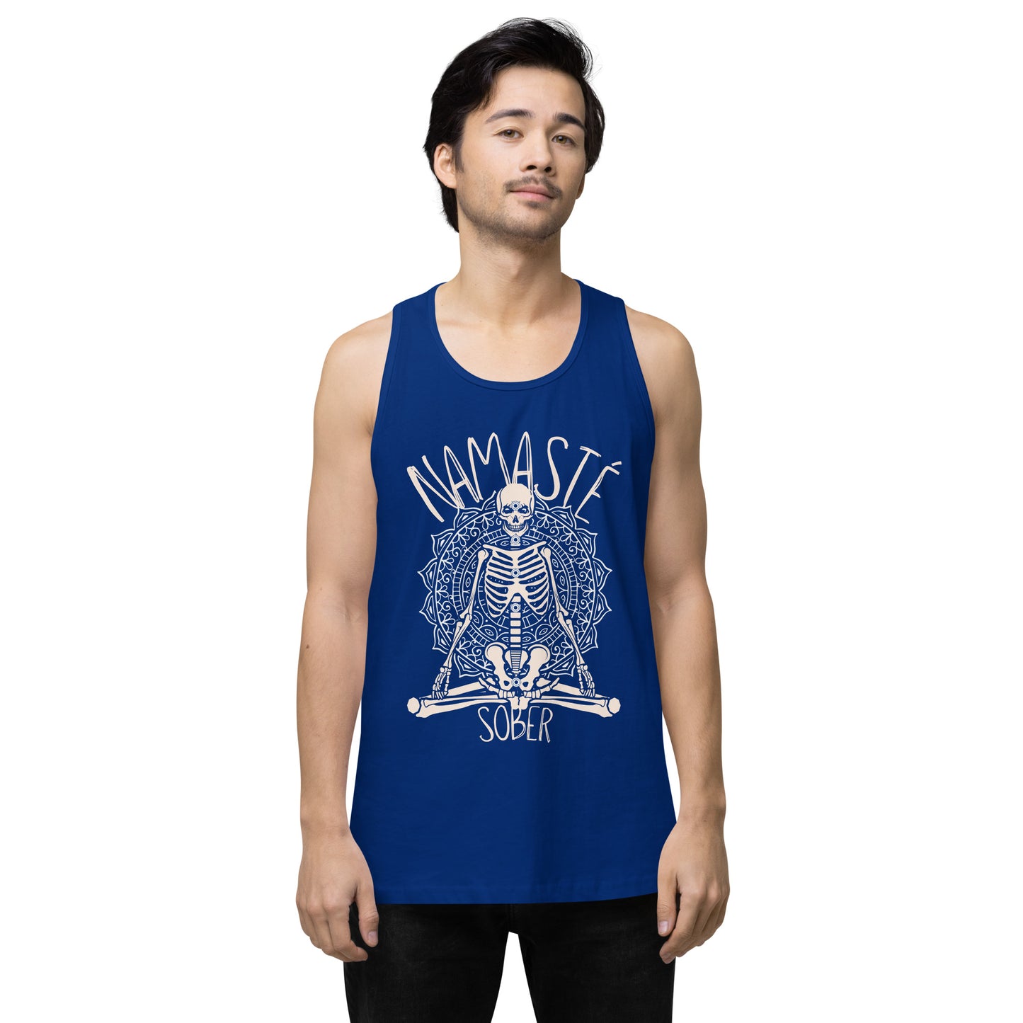 Namaste Sober Skeleton - Unisex premium tank top