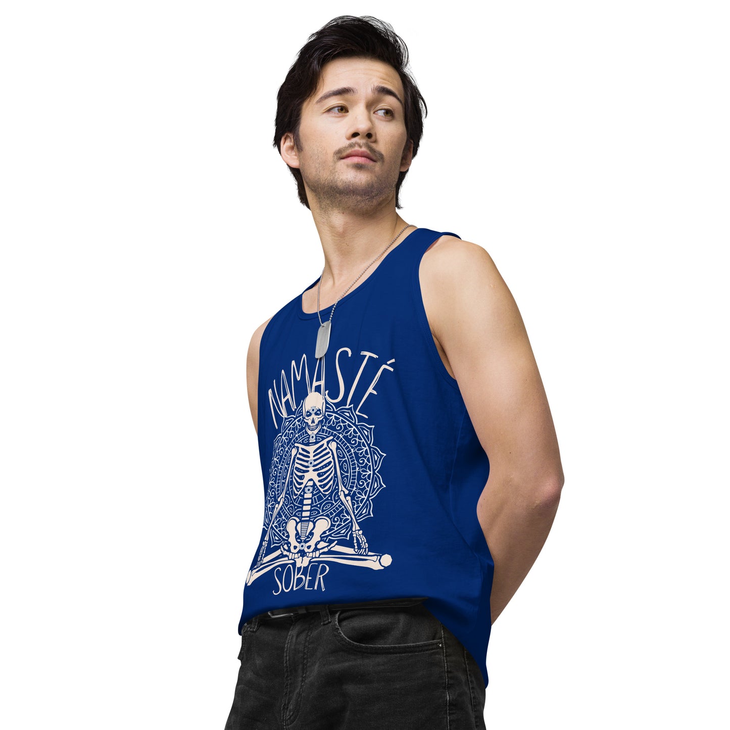 Namaste Sober Skeleton - Unisex premium tank top