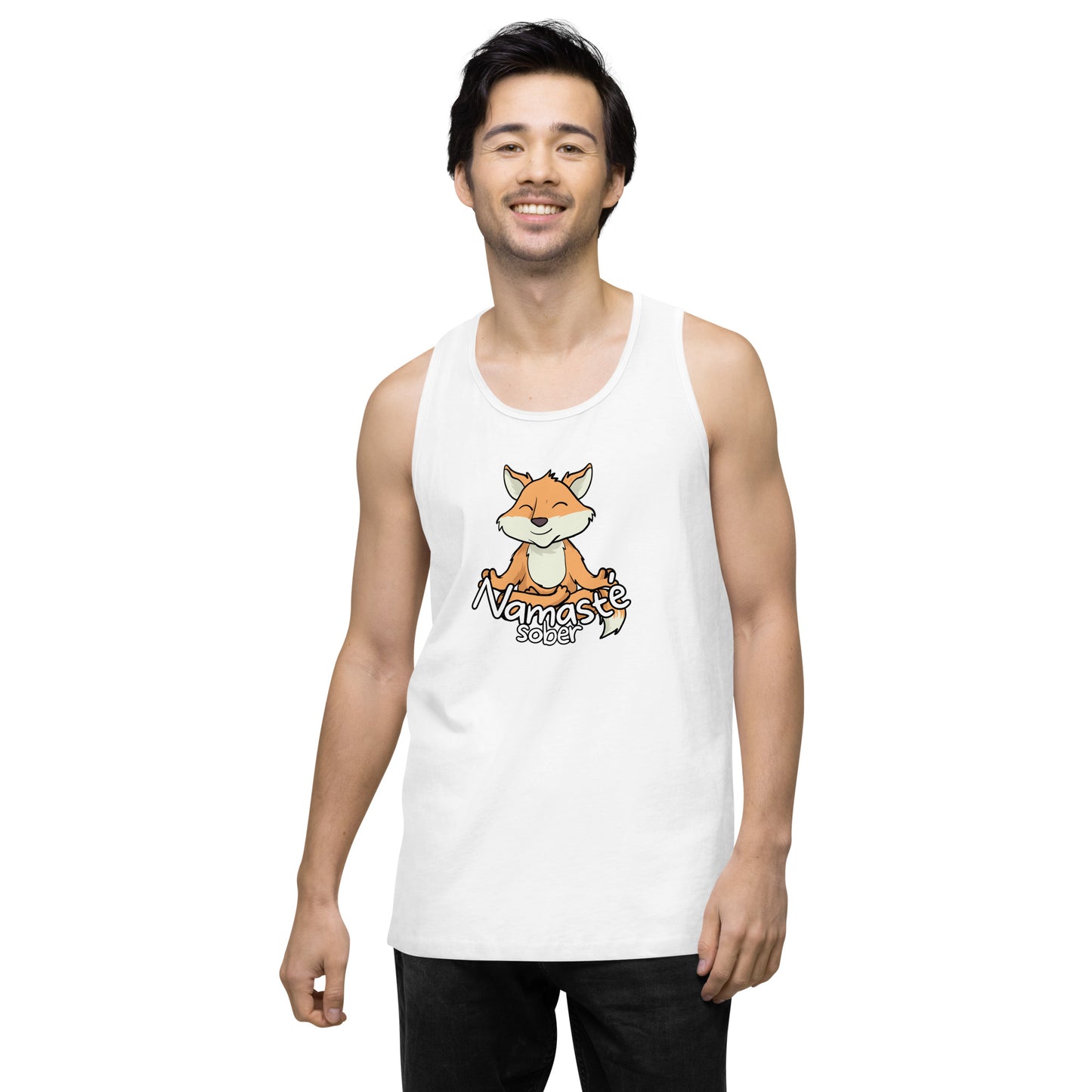 Namaste Sober Fox - Unisex premium tank top