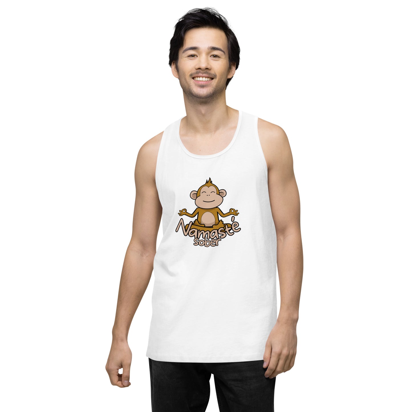 Namaste Sober Monkey - Unisex premium tank top