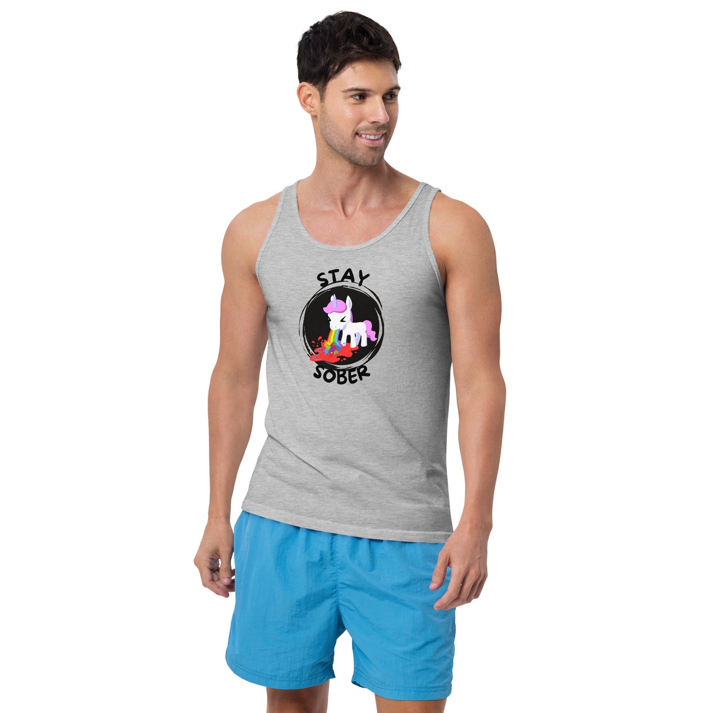 Stay Sober Little Unicorn - Unisex Tank Top