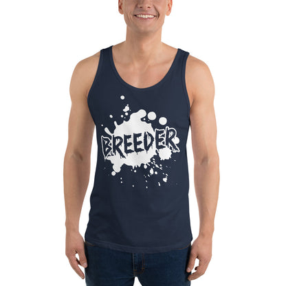 Express your dominance with the 'Breeder' unisex tank top, designed to empower and inspire gay tops. Make a statement and embrace your power with this fashionable and inclusive sleeveless top.