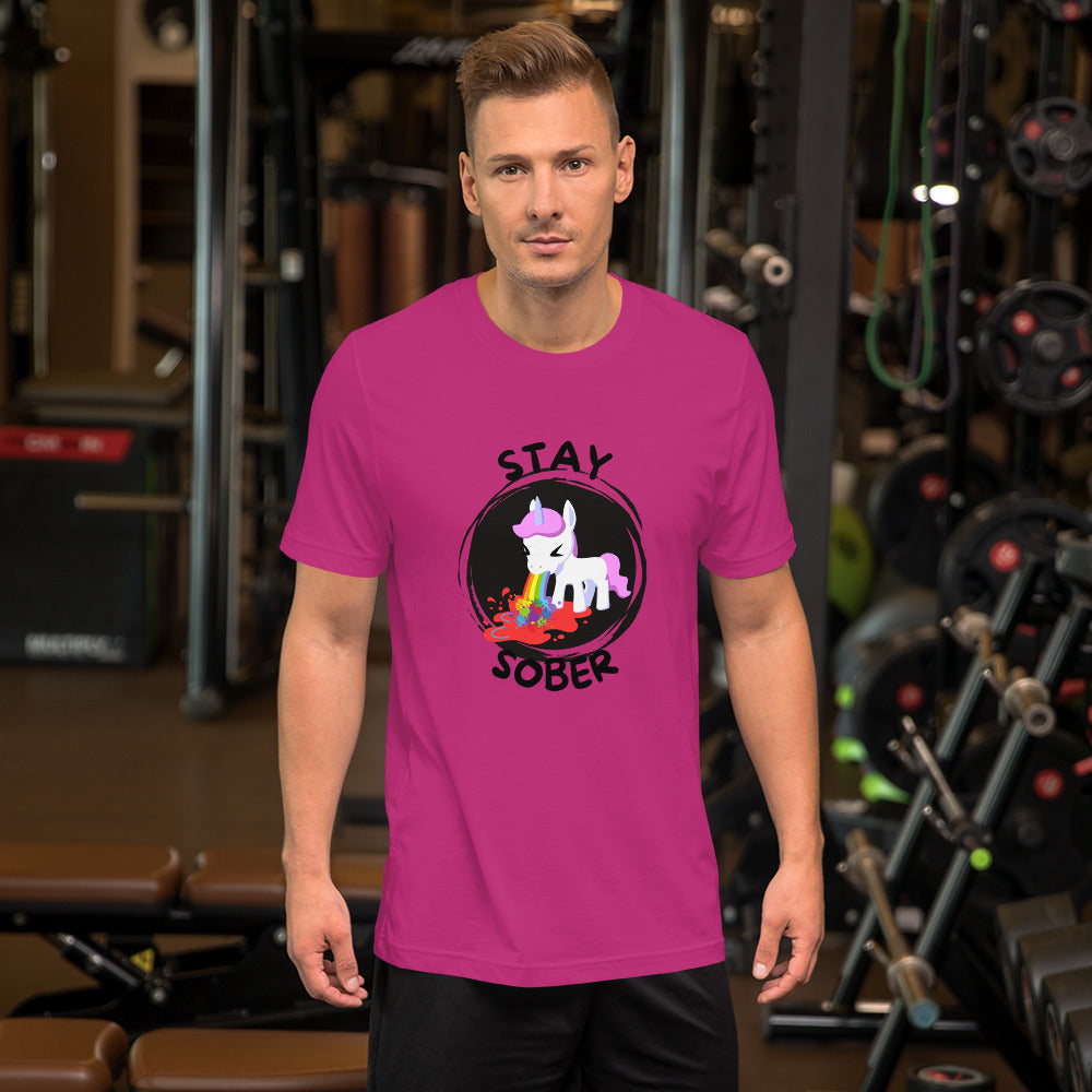 Stay Sober Little Unicorn - crew neck t-shirt