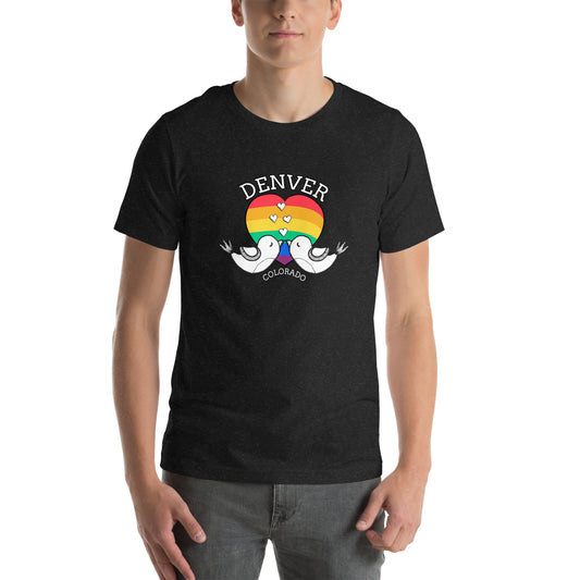 Denver Colorado Pride Love Birds - Unisex t-shirt