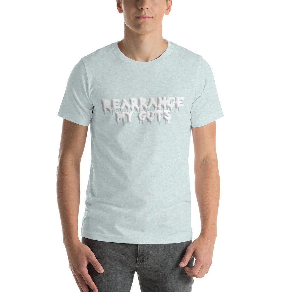 Shop the empowering 'Rearrange My Guts' unisex t-shirt, a symbol of self-acceptance, embracing desires, and empowerment for gay bottoms within the LGBTQ community." "Celebrate your individuality with the 'Rearrange My Guts' unisex t-shirt, a fearless expression of self-expression, empowerment, and desires for gay bottoms within the LGBTQ community.