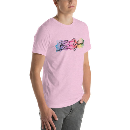 Discover the colorful 'Be Yourself' unisex t-shirt by Moody Booty Apparel. Show your support for LGBTQ pride with this vibrant and inclusive graphic tee