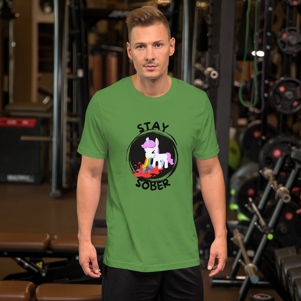 Stay Sober Little Unicorn - crew neck t-shirt