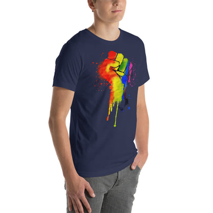 LGBTQ+ Pride Fist - Unisex t-shirt