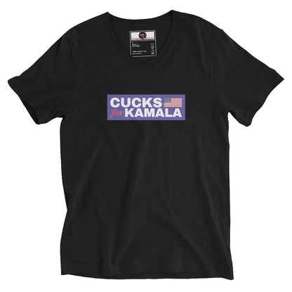 Cucks for Kamala - Unisex Short Sleeve V-Neck T-Shirt