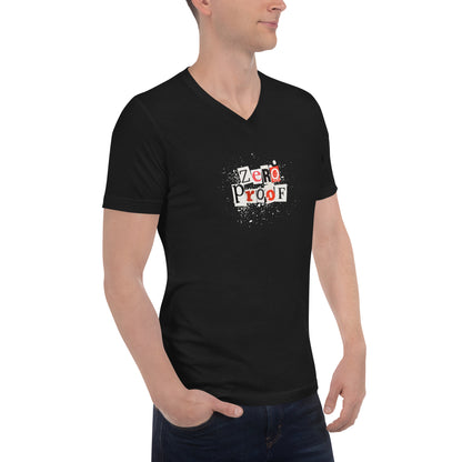Zero Proof - Unisex Short Sleeve V-Neck T-Shirt