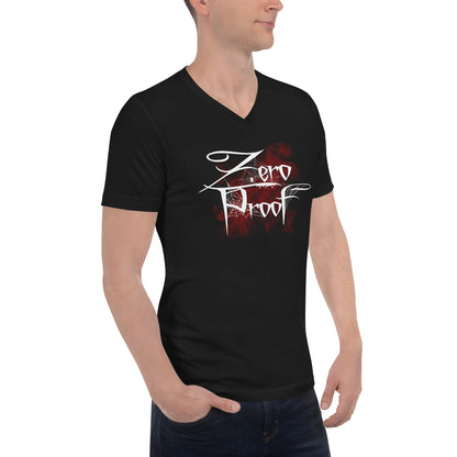 Zero Proof Red Mist - Unisex Short Sleeve V-Neck T-Shirt