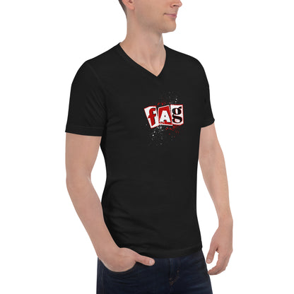 FAG - Unisex Short Sleeve V-Neck T-Shirt