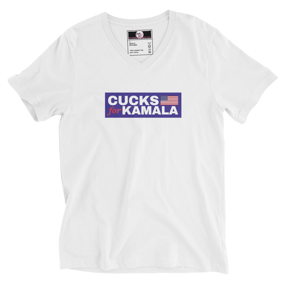 Cucks for Kamala - Unisex Short Sleeve V-Neck T-Shirt