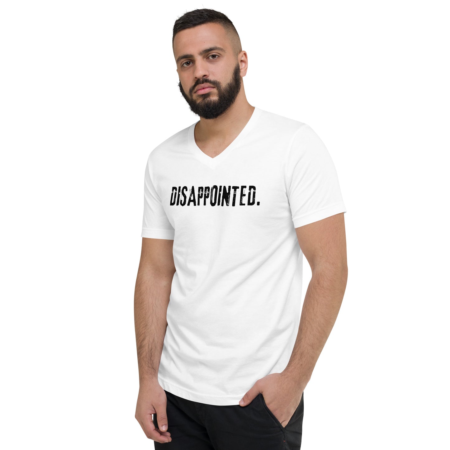 Disappointed - Short Sleeve V-Neck T-Shirt