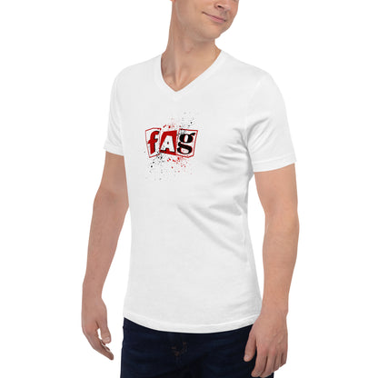 FAG - Unisex Short Sleeve V-Neck T-Shirt