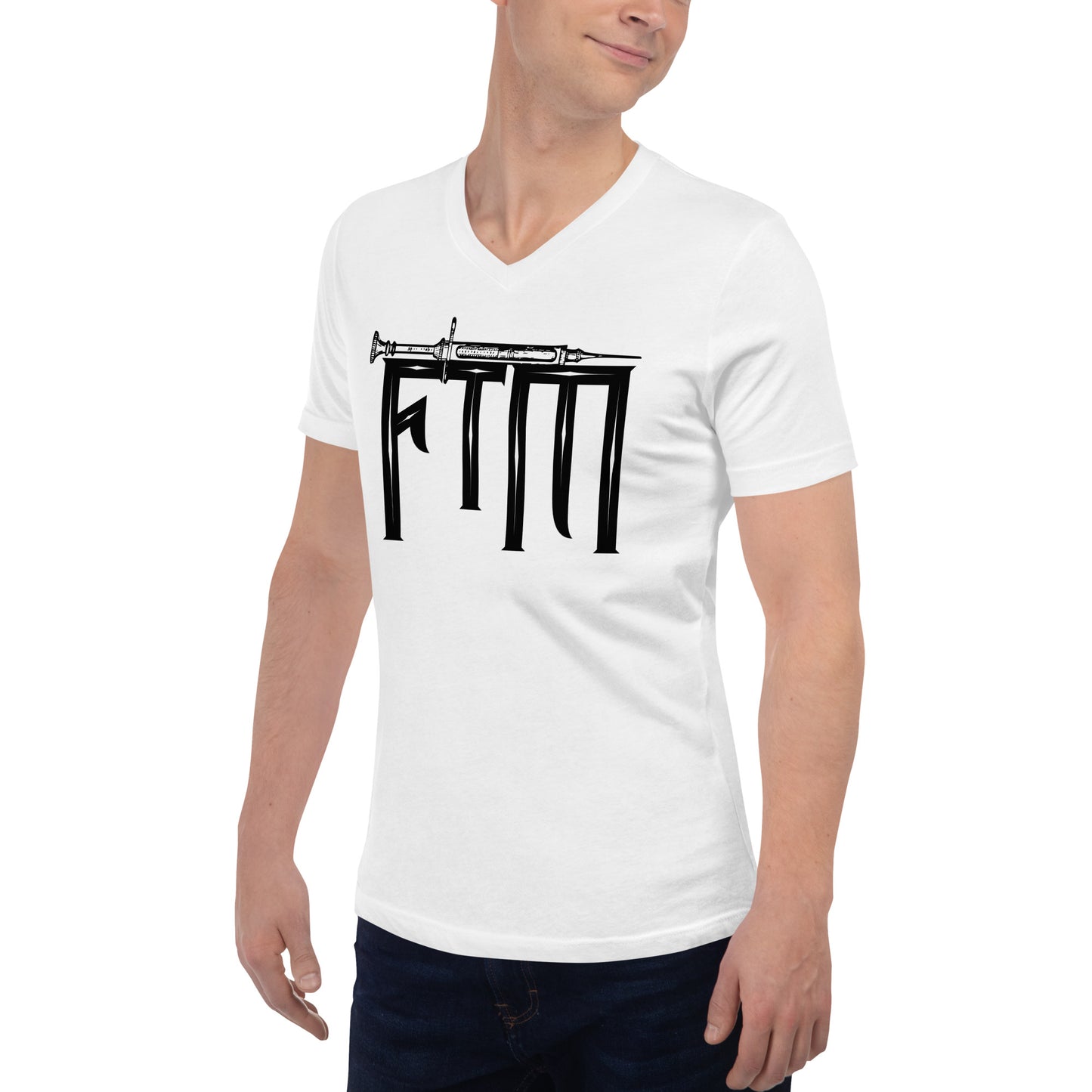 FTM Transgender Empowerment - Unisex Short Sleeve V-Neck T-Shirt