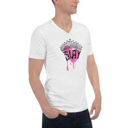 Slay Crown - Unisex Short Sleeve V-Neck T-Shirt
