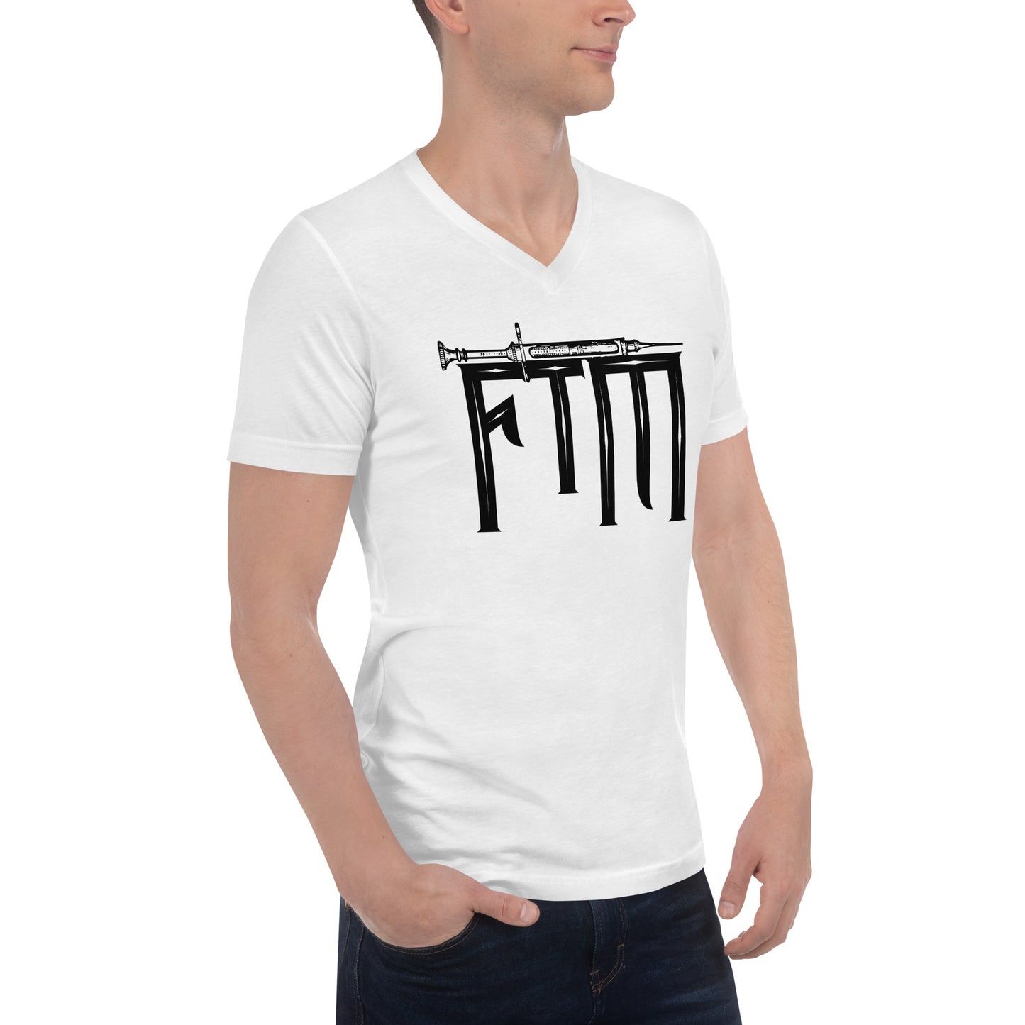 FTM Transgender Empowerment - Unisex Short Sleeve V-Neck T-Shirt