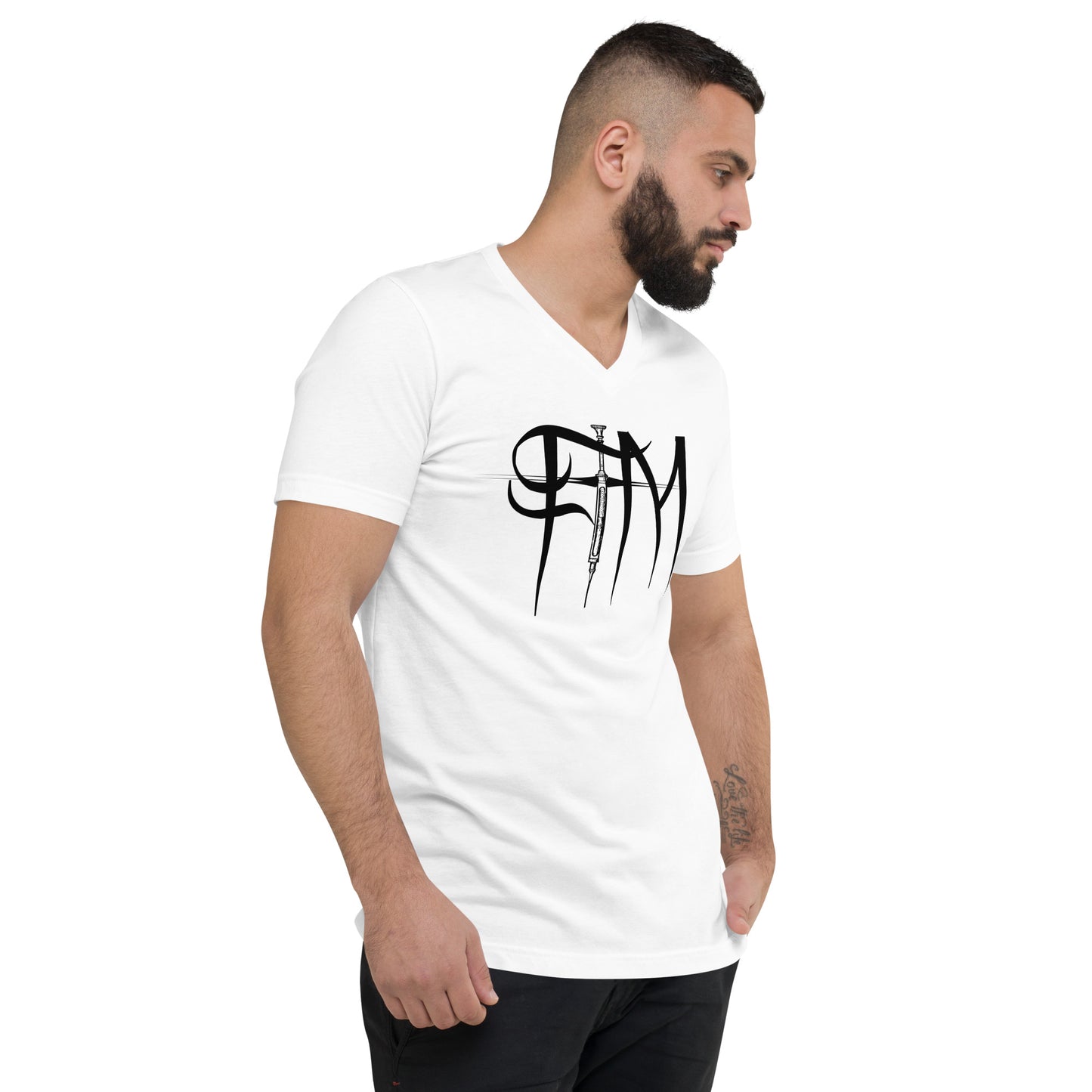 FTM Syringe Trans Empowerment - Unisex Short Sleeve V-Neck T-Shirt