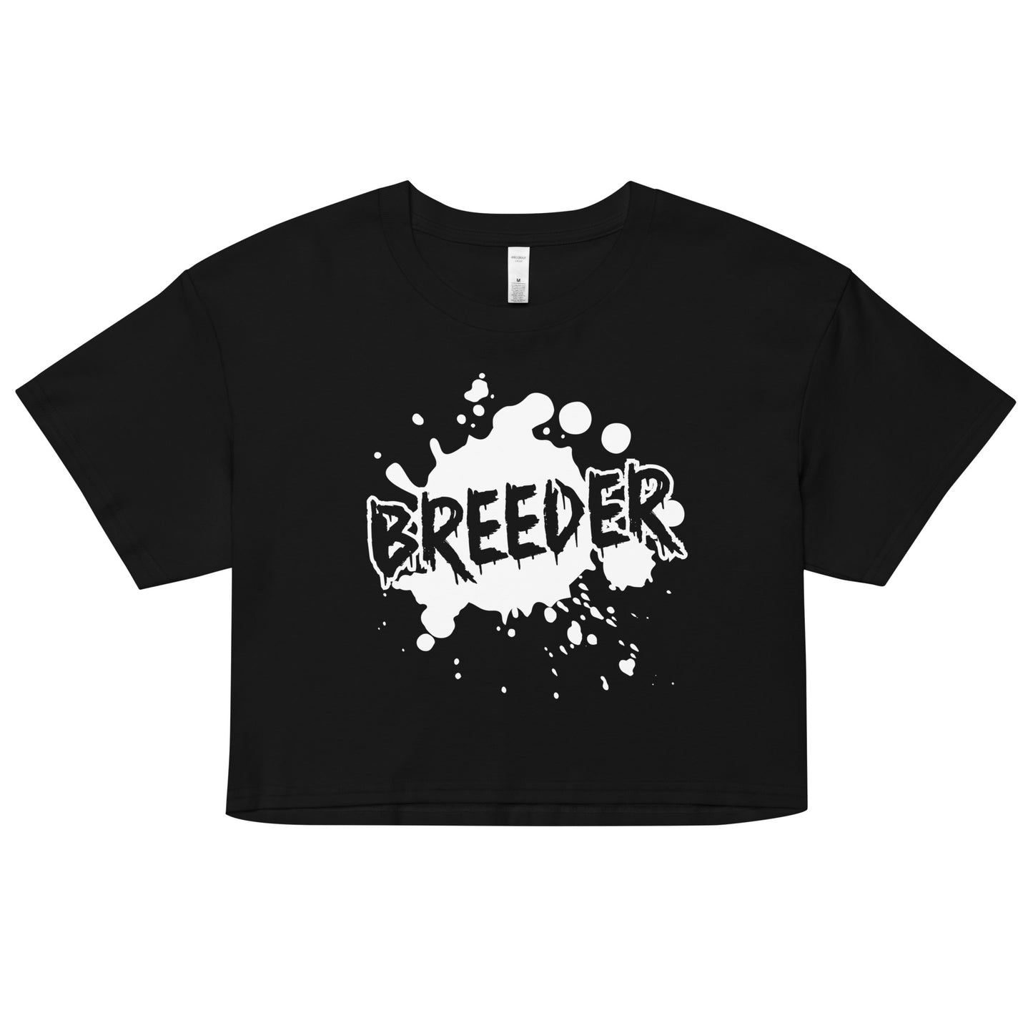 Shop the empowering 'Breeder' crop top, a fun and bold fashion choice for gay tops. Embrace your confidence and celebrate your role with this playful and stylish crop top.