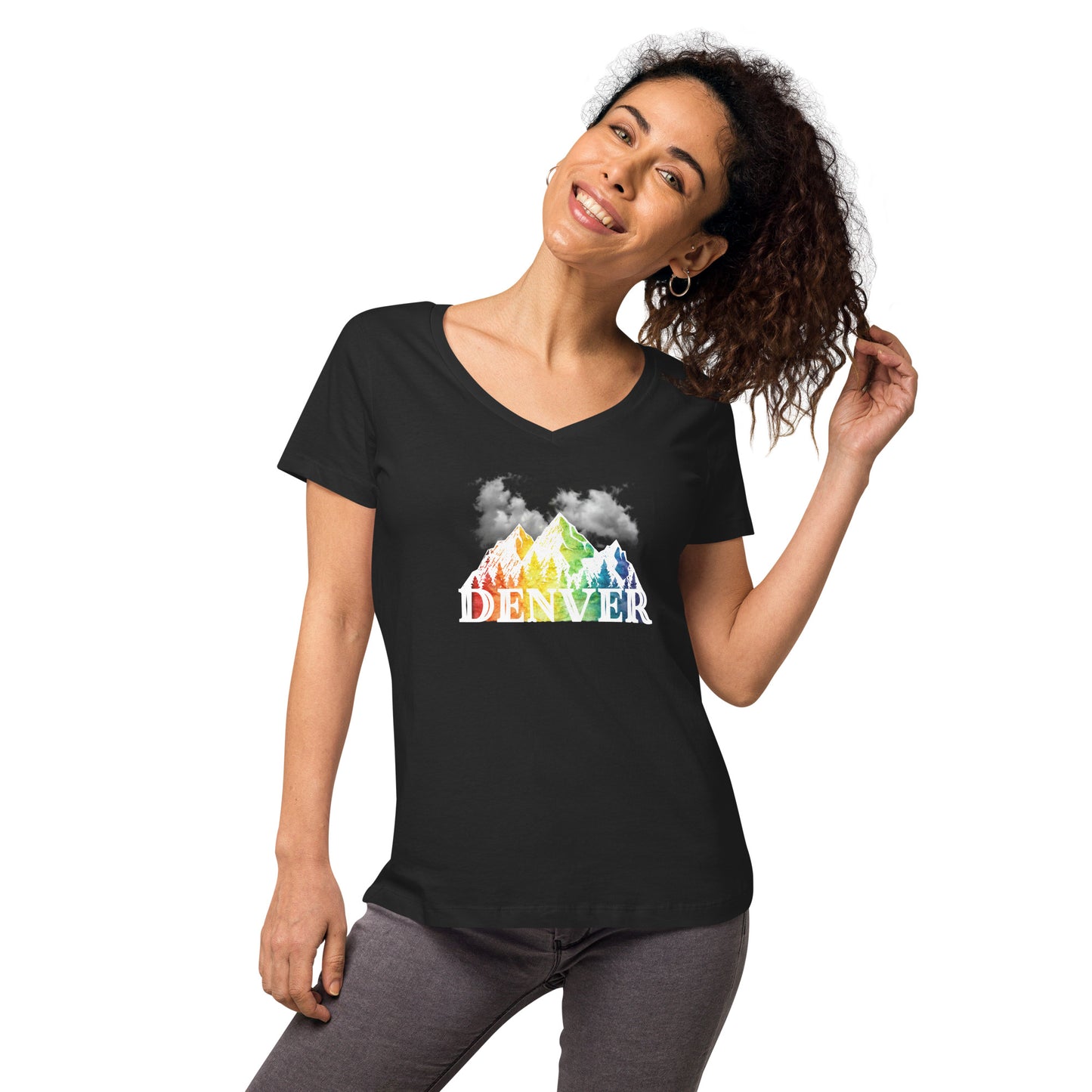 Denver Pride - Women’s fitted v-neck t-shirt