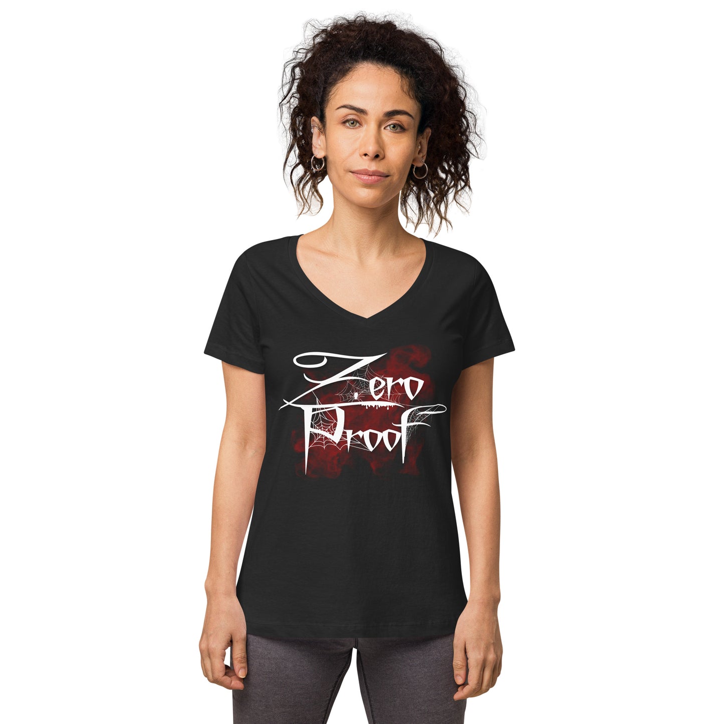 Zero Proof Red Mist - Women’s fitted v-neck t-shirt