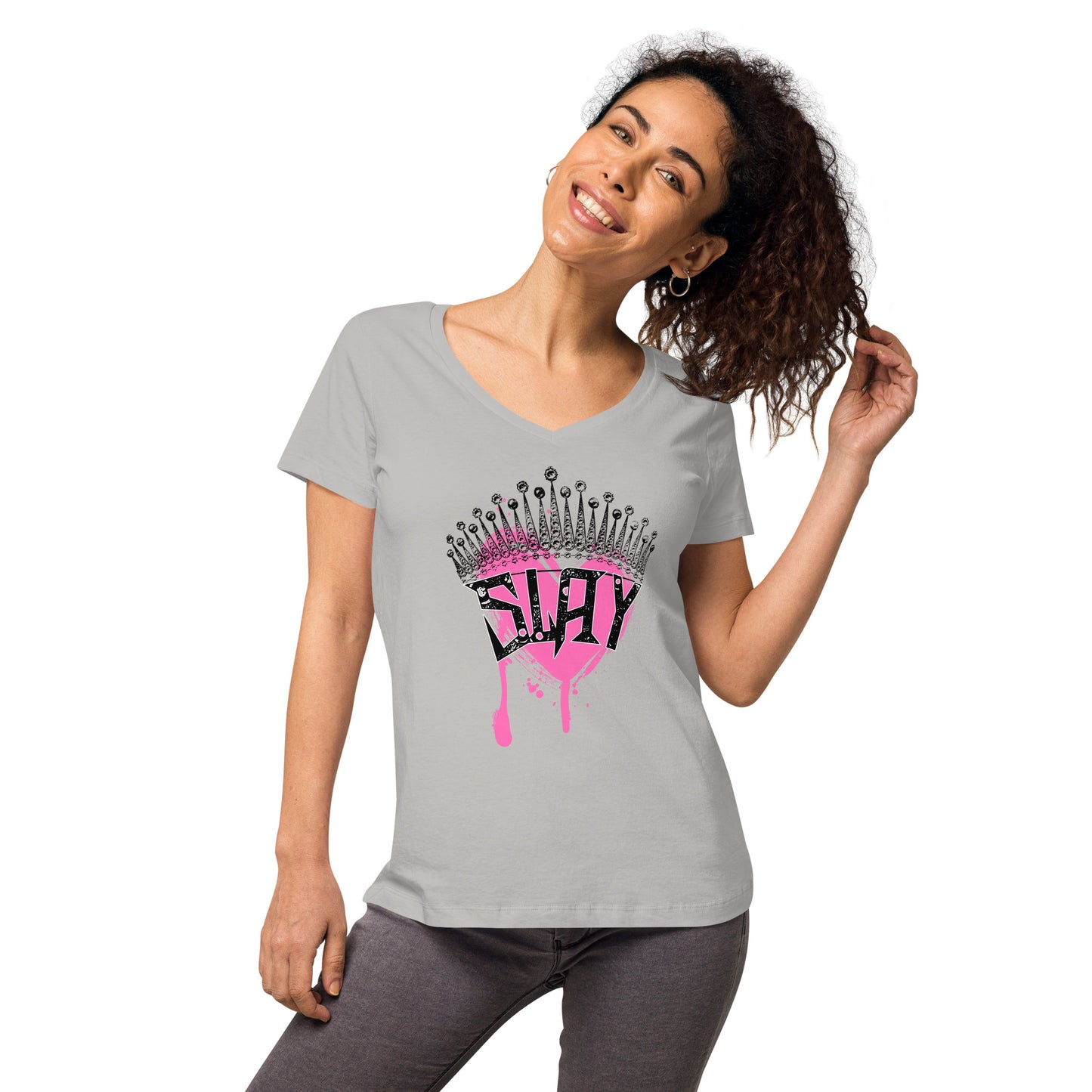 Women’s fitted v-neck t-shirt