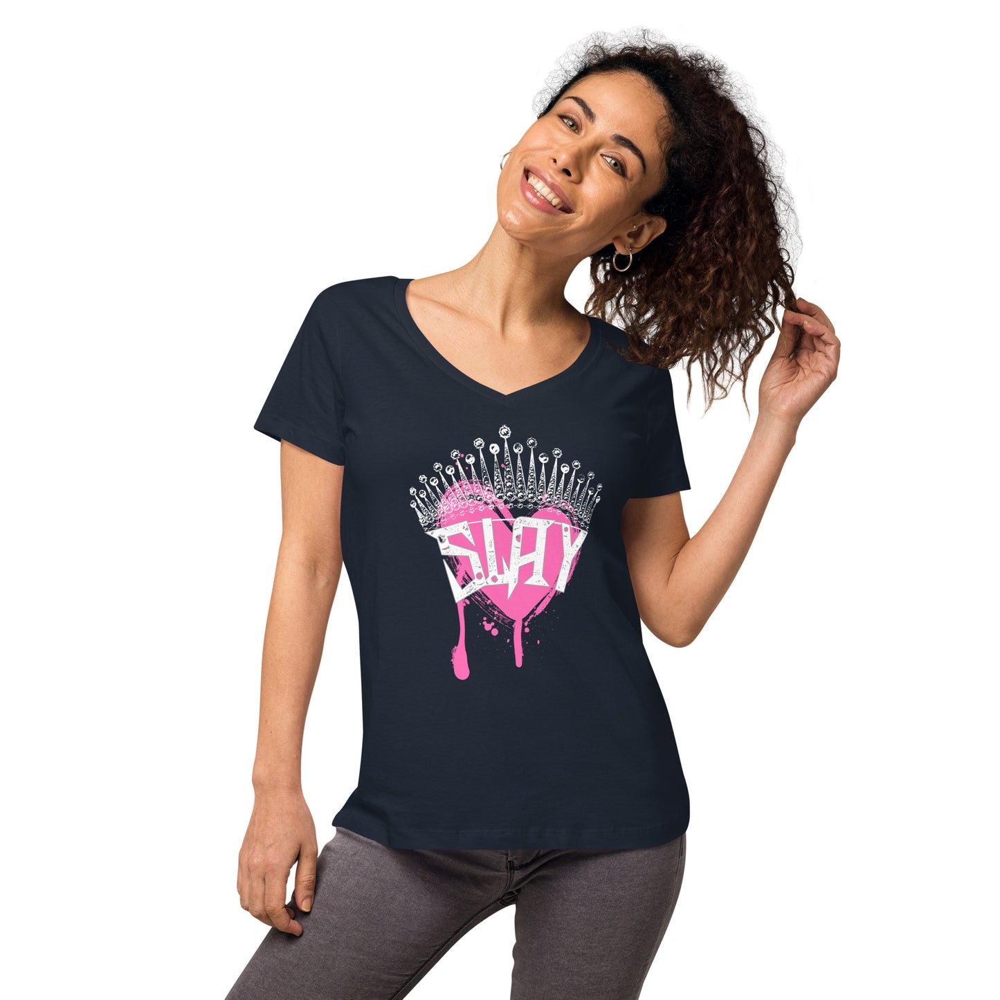 Women’s fitted v-neck t-shirt