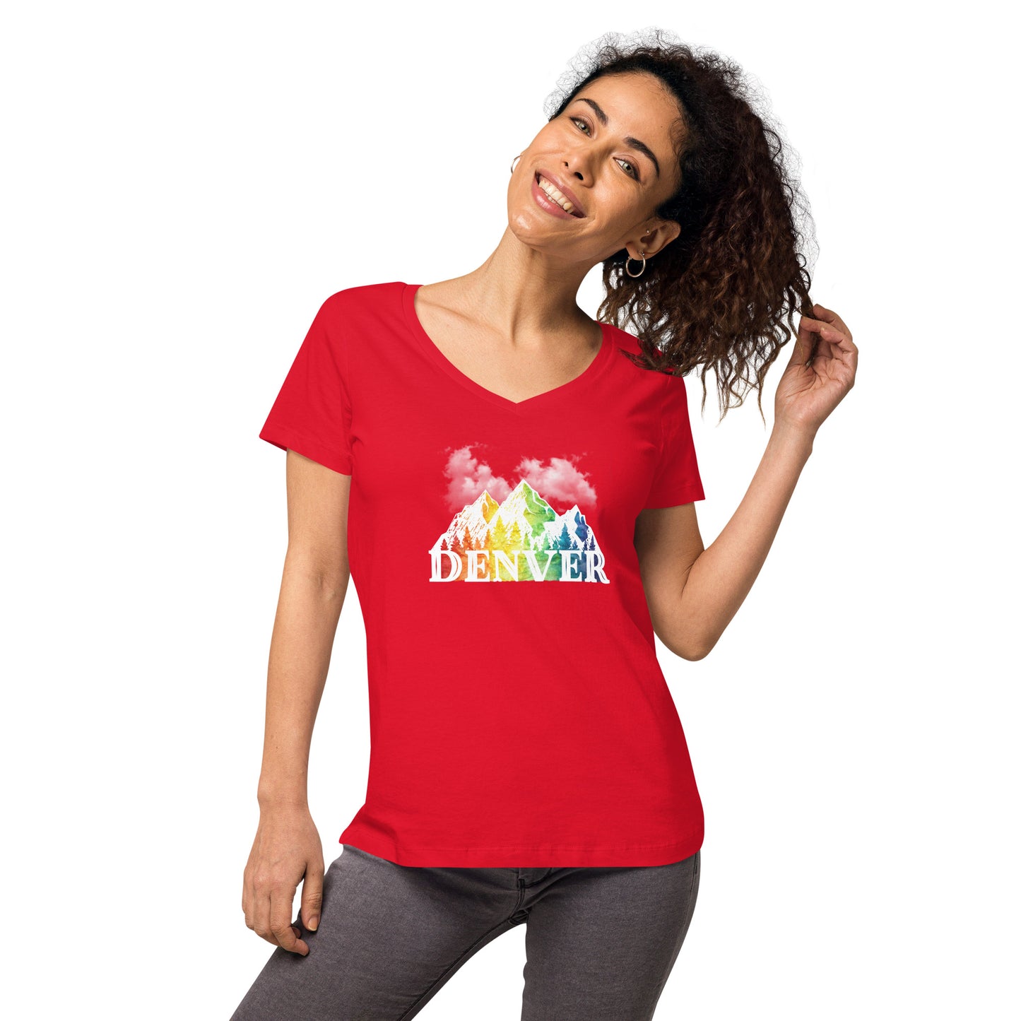 Denver Pride - Women’s fitted v-neck t-shirt