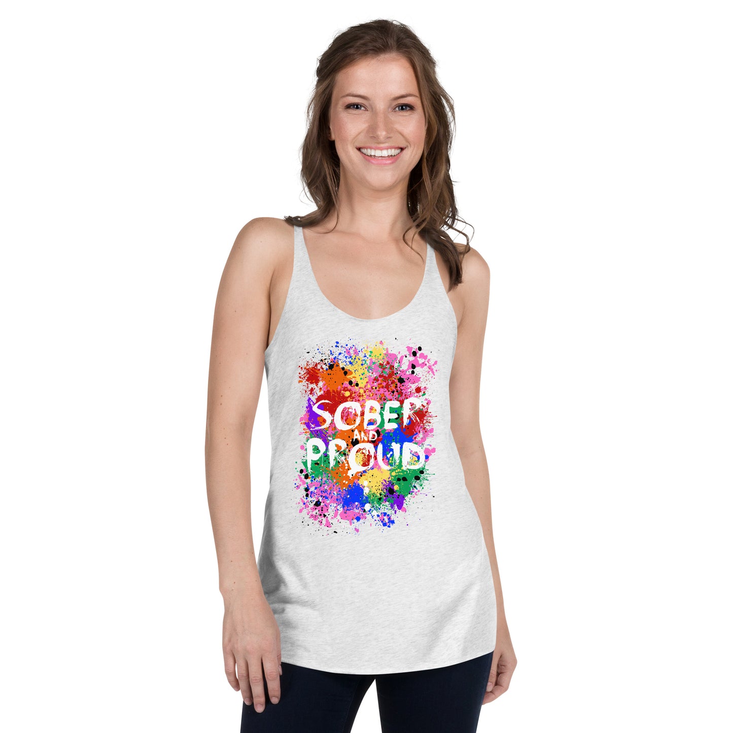 Sober and Proud - Women's Racerback Tank