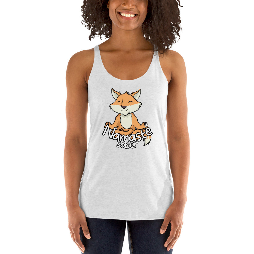 Namaste Sober Fox - Women's Racerback Tank