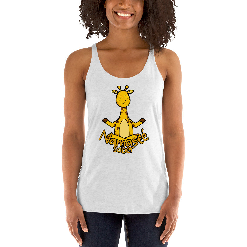 Namaste Sober Giraffe - Women's Racerback Tank