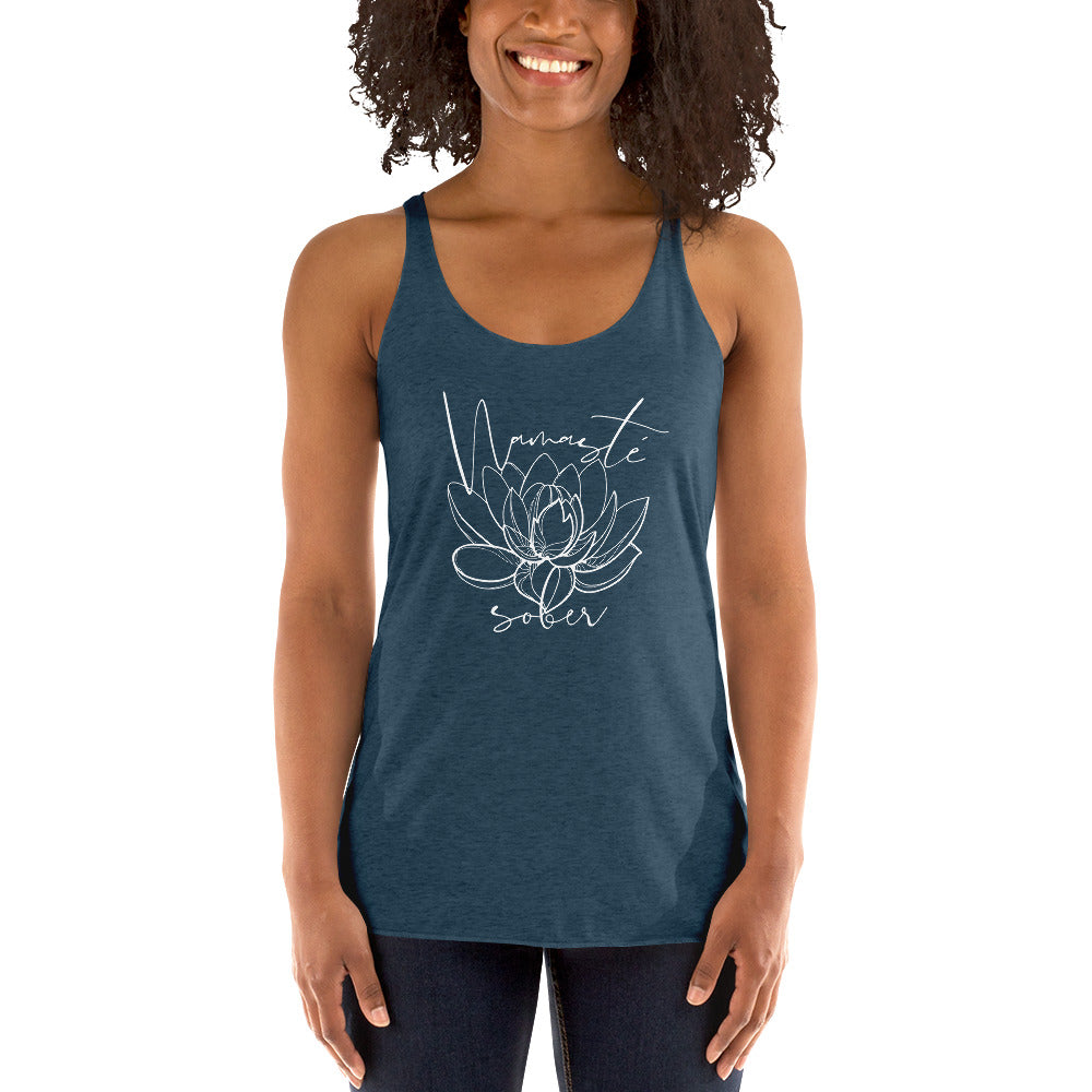 Namaste Sober Lotus - Women's Racerback Tank