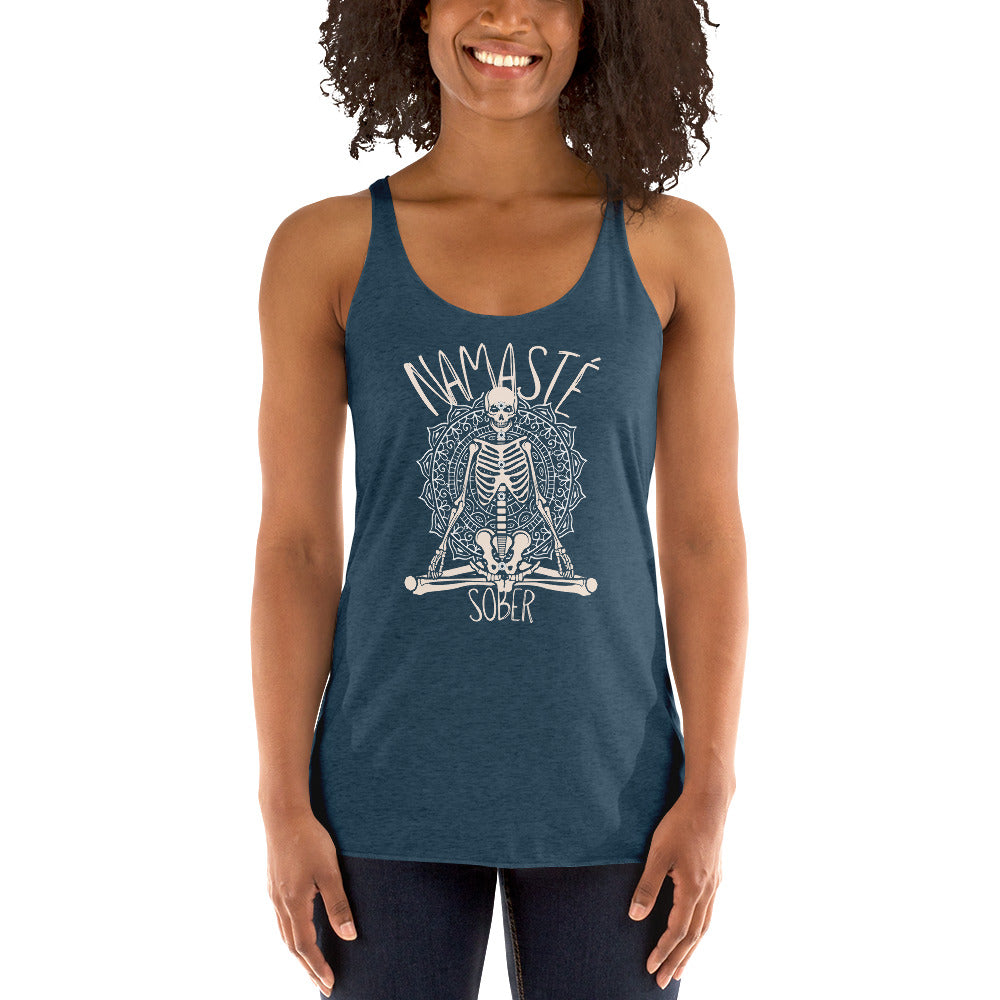 Namaste Sober Skeleton - Women's Racerback Tank