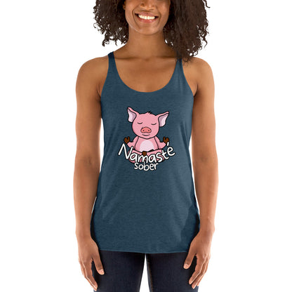 Namaste Sober Pig - Women's Racerback Tank