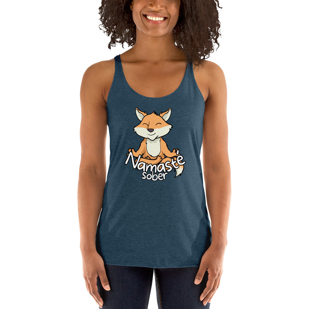 Namaste Sober Fox - Women's Racerback Tank