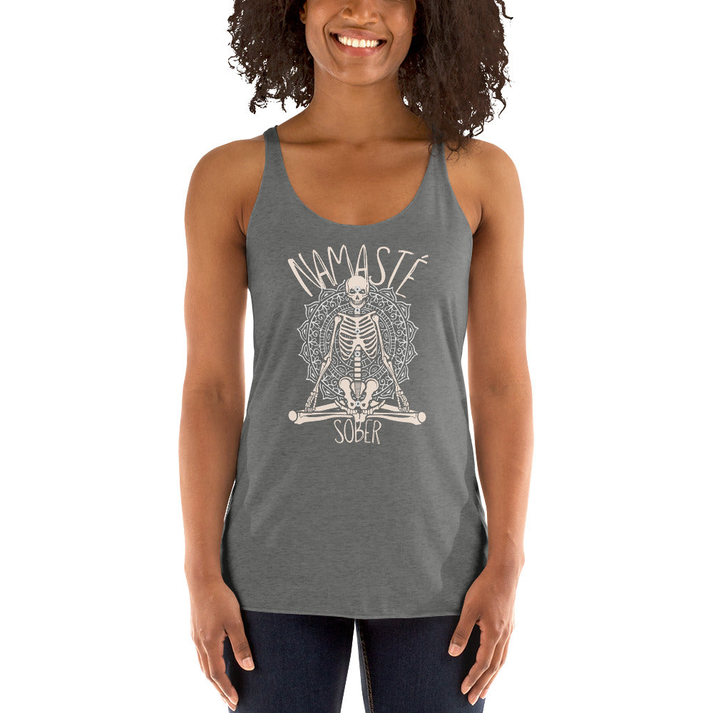 Namaste Sober Skeleton - Women's Racerback Tank