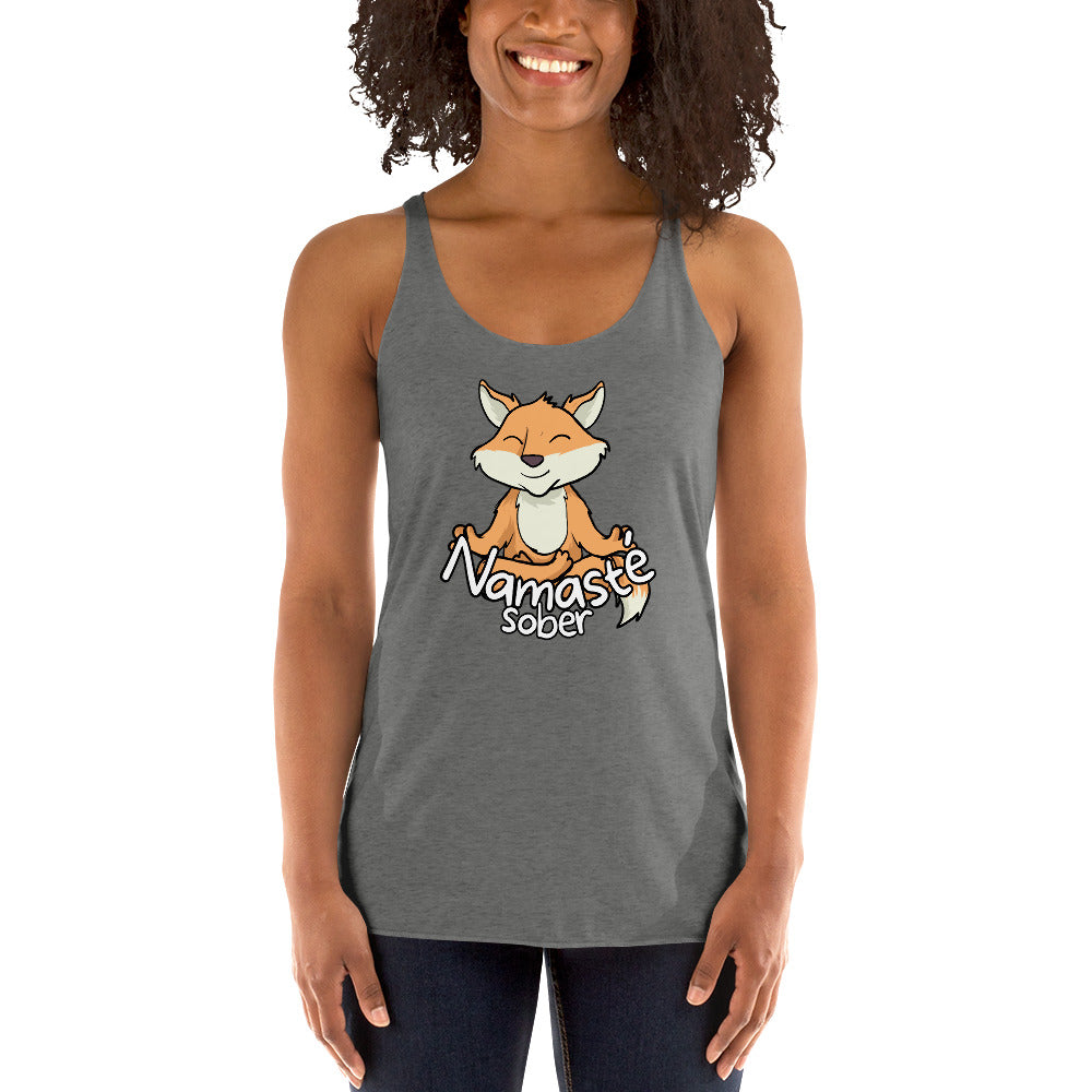 Namaste Sober Fox - Women's Racerback Tank