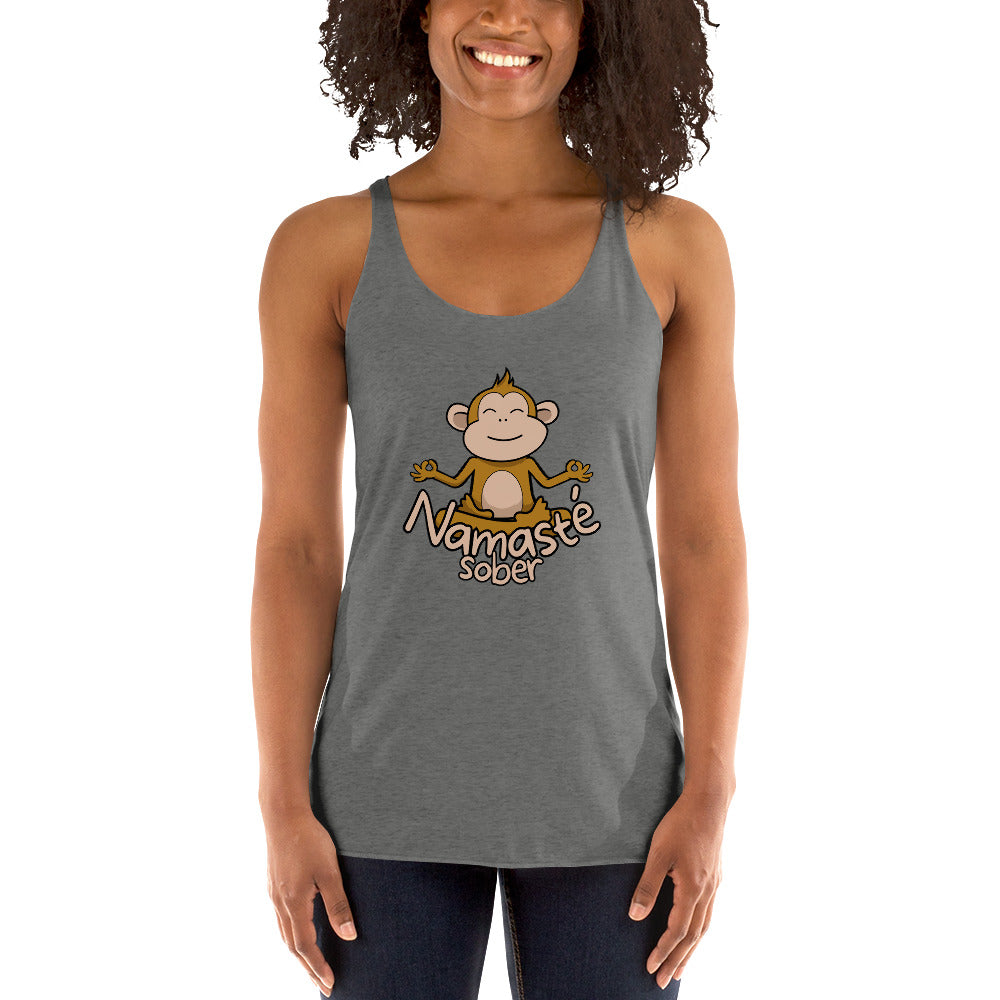 Namaste Sober Monkey - Women's Racerback Tank