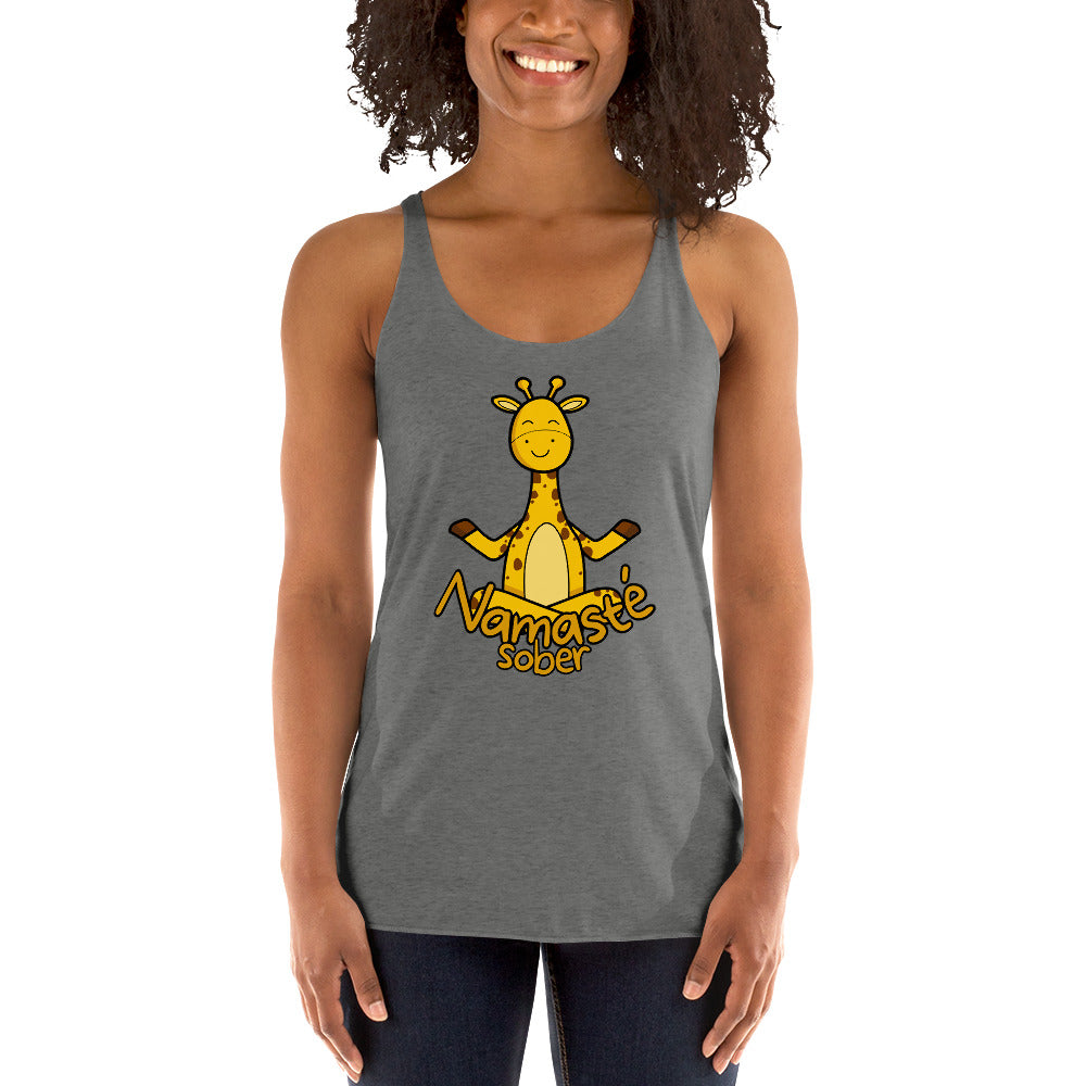 Namaste Sober Giraffe - Women's Racerback Tank