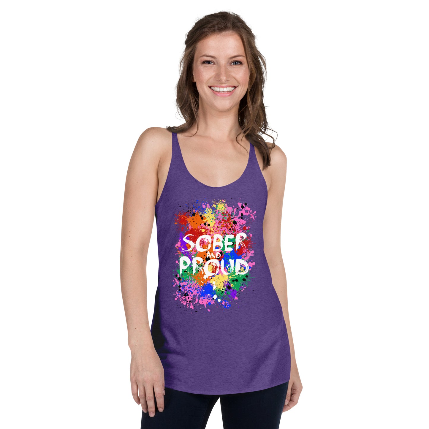 Sober and Proud - Women's Racerback Tank